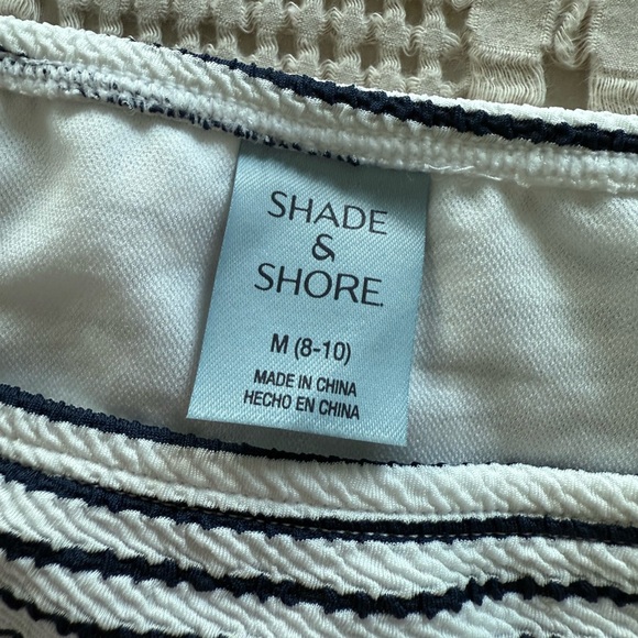 NEW Shade & Shore Navy and‎ White Striped Bikini Bottom Size M - Picture 7 of 8